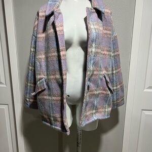 Plaid Women's Jacket in Pastel Colors